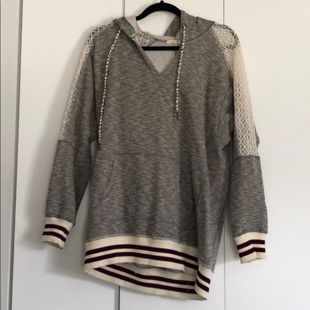 Varsity striped hoodie